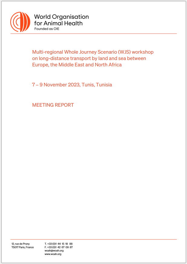 Meeting report - Multi-regional Whole Journey Scenario (WJS) Workshop